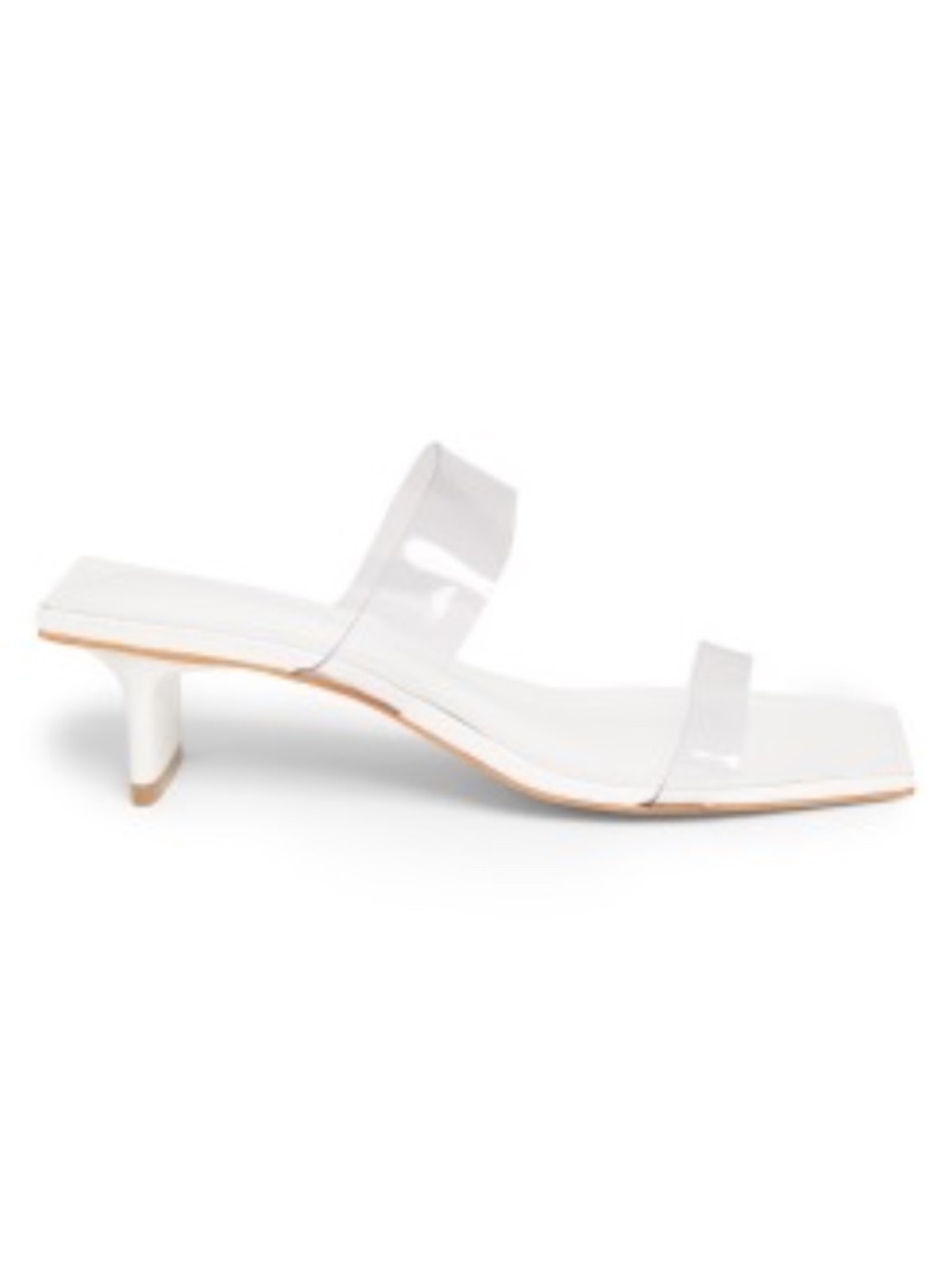 SCHUTZ Ariella Tab Mid Sandal in White - Size 8